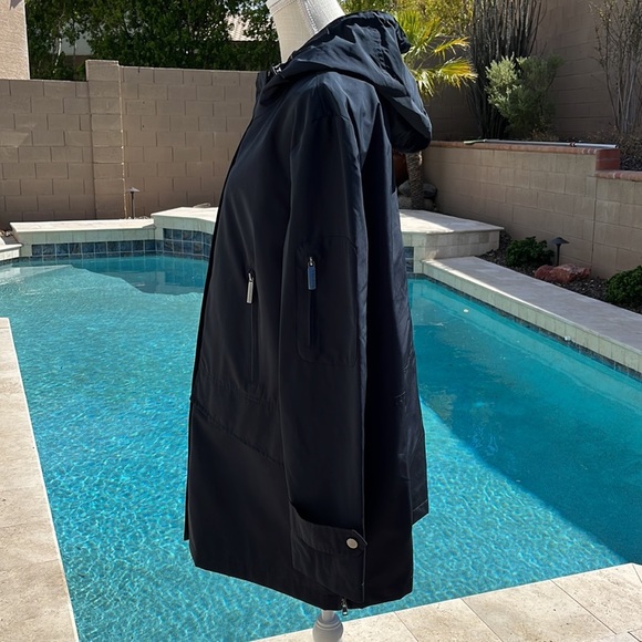 ELLEN TRACY NWOT Navy City Jacket with Hood - Size XL - Picture 5 of 12